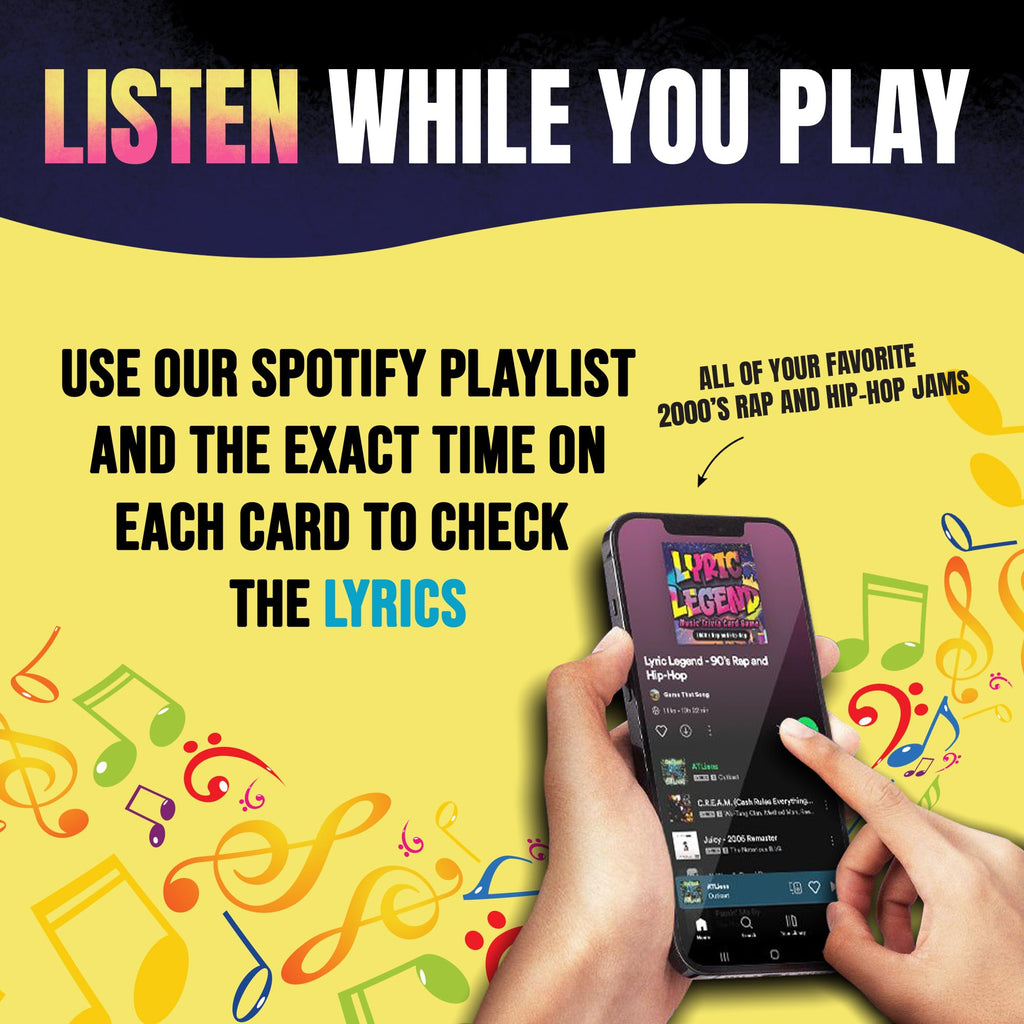 Game That Song: Lyric Legend Music Party Card Game