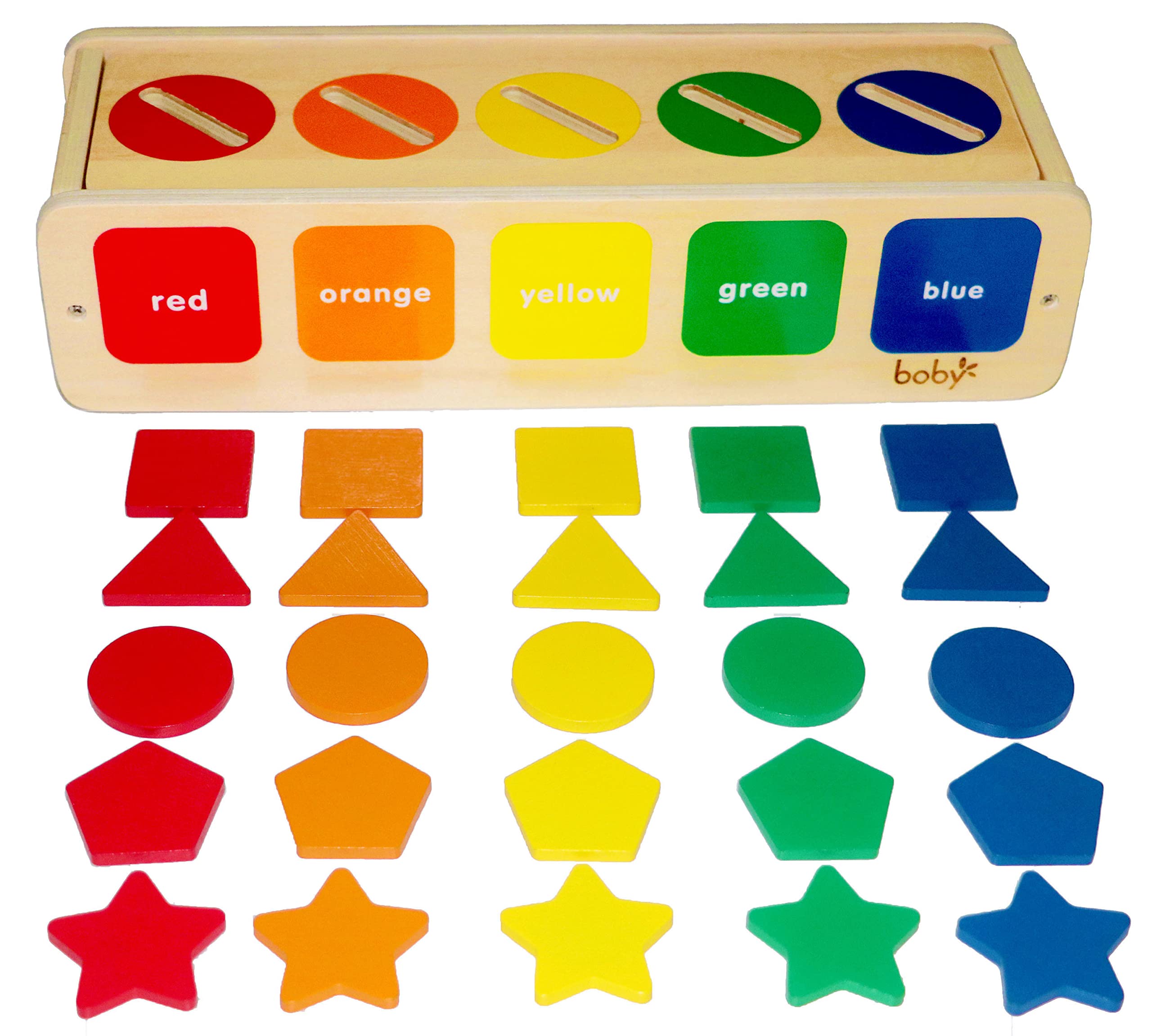 Dailyfunn Wooden Montessori Sorting Box for Toddlers