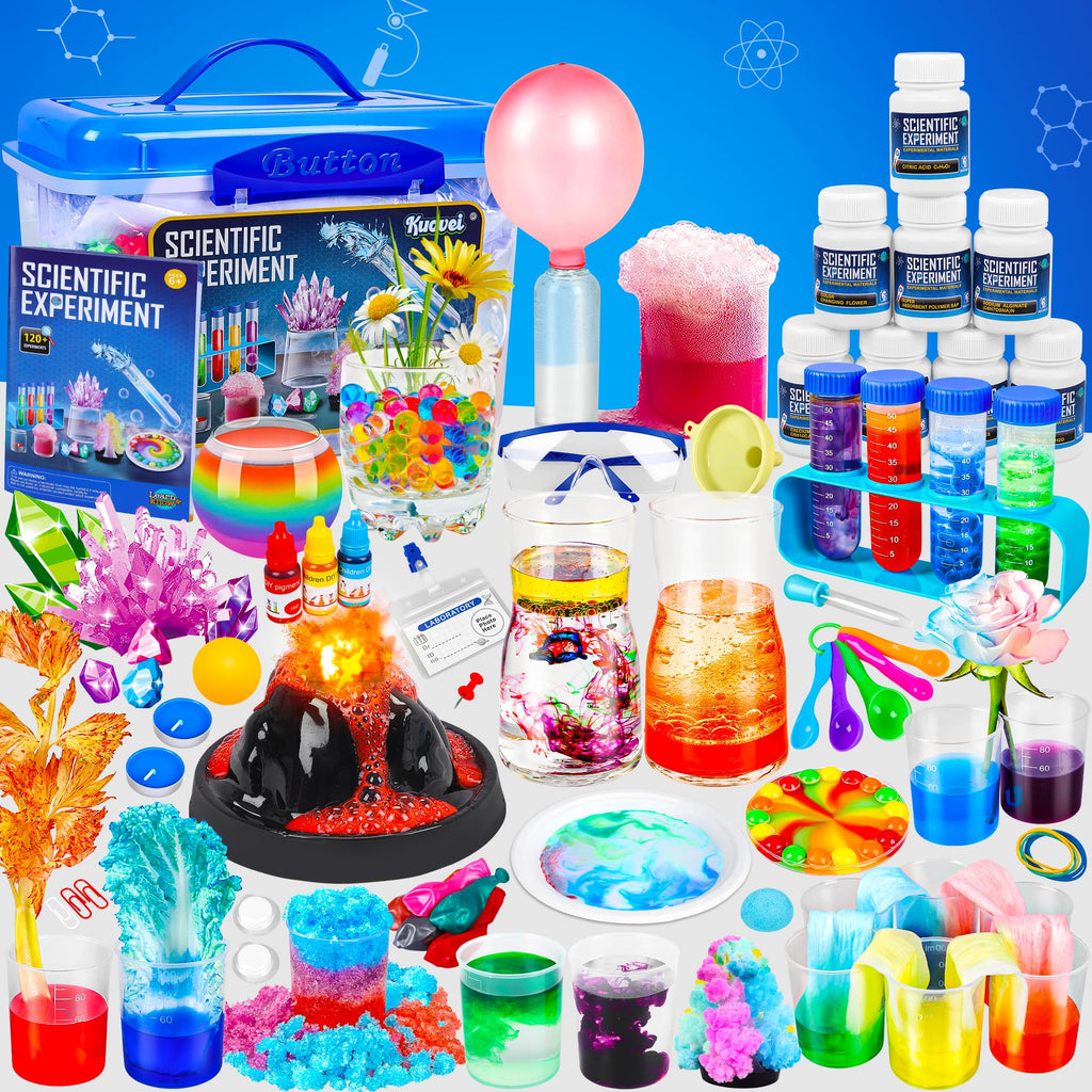 80-Experiment STEM Science Lab Kit for Kids Ages 6–10