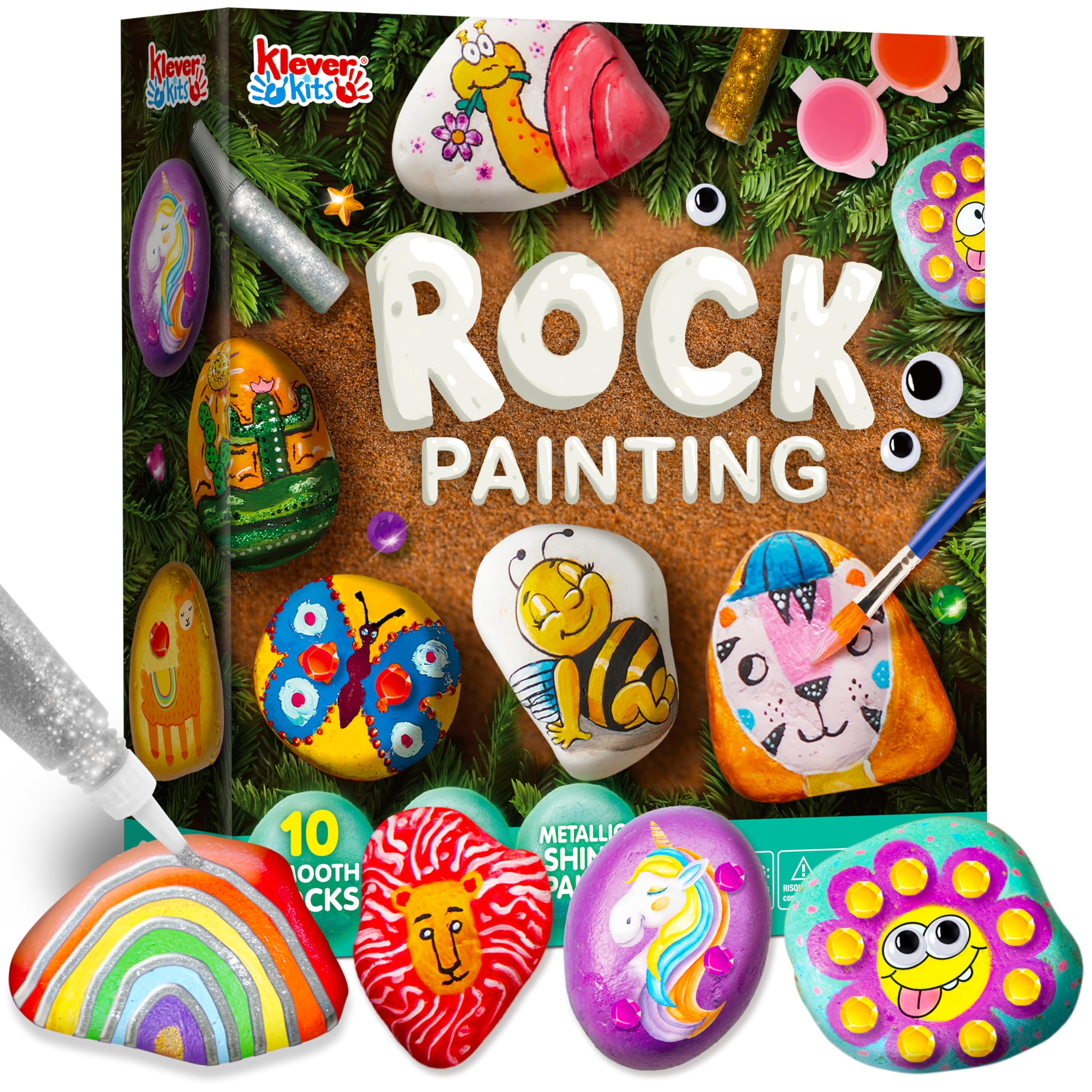 JOYIN Rock Painting Arts & Crafts Kit for Kids