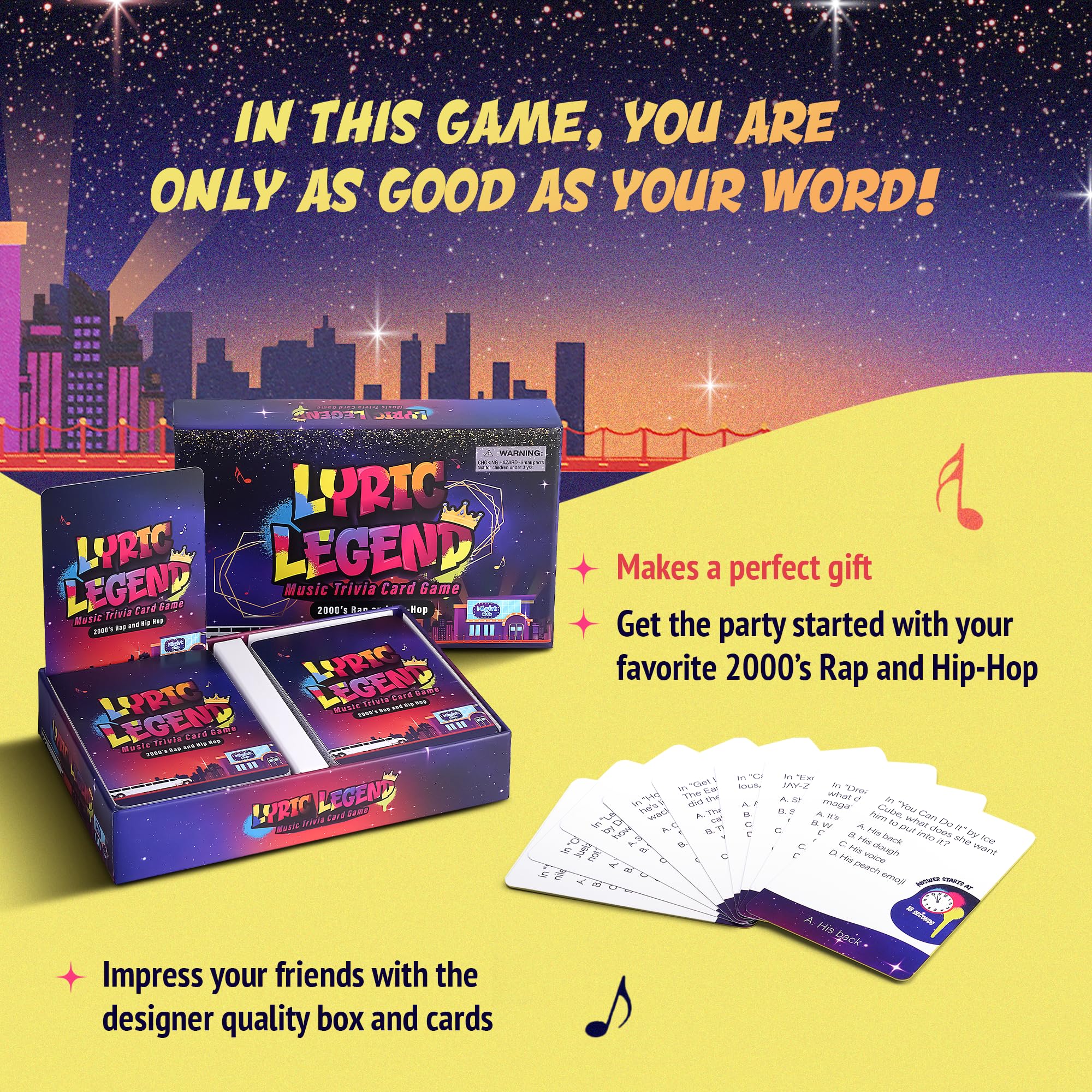 Game That Song: Lyric Legend Music Party Card Game