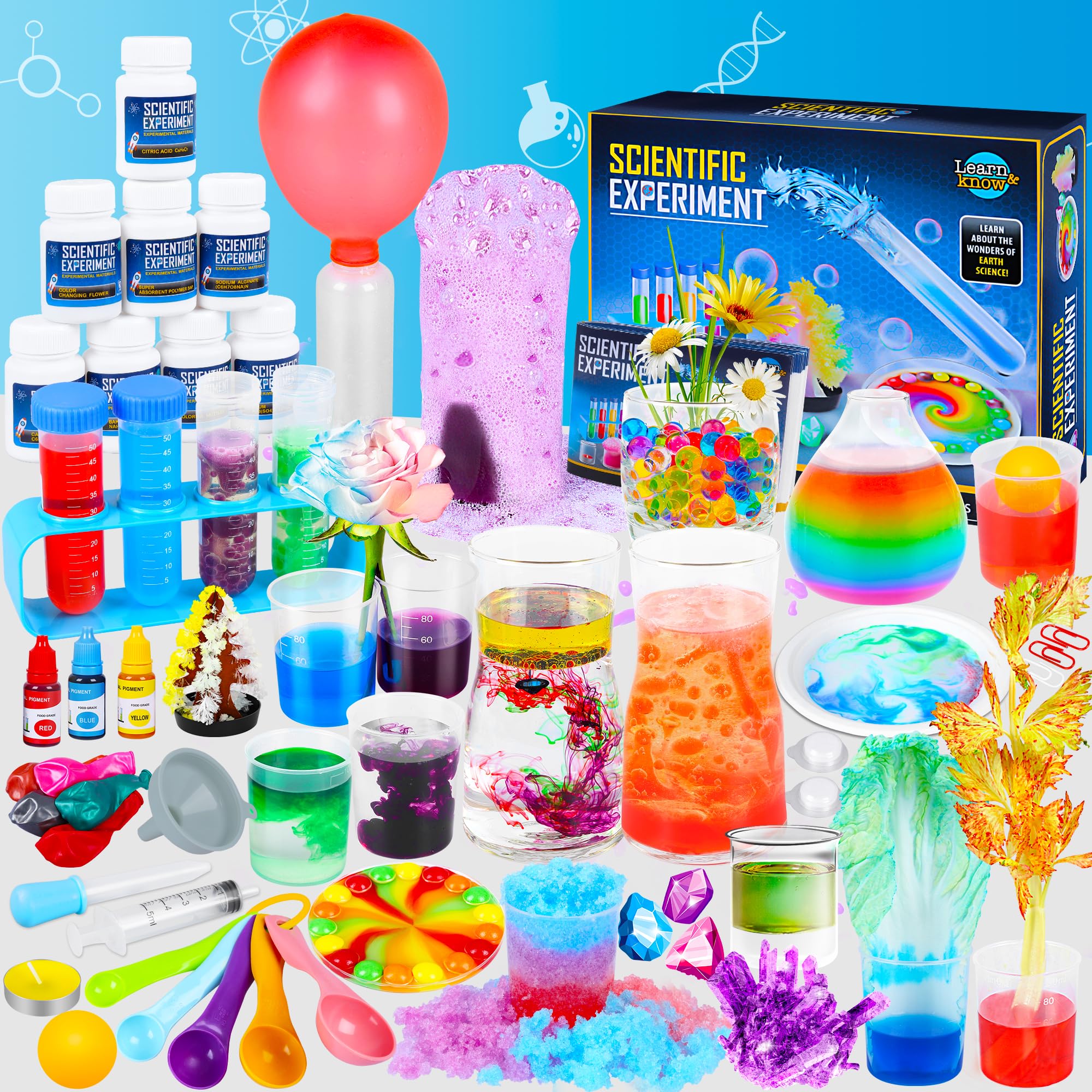 80-Experiment STEM Science Lab Kit for Kids Ages 6–10