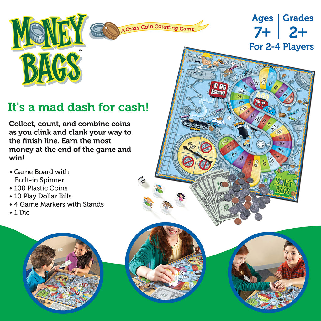 Learning Resources Money Bags Coin Value Counting Game