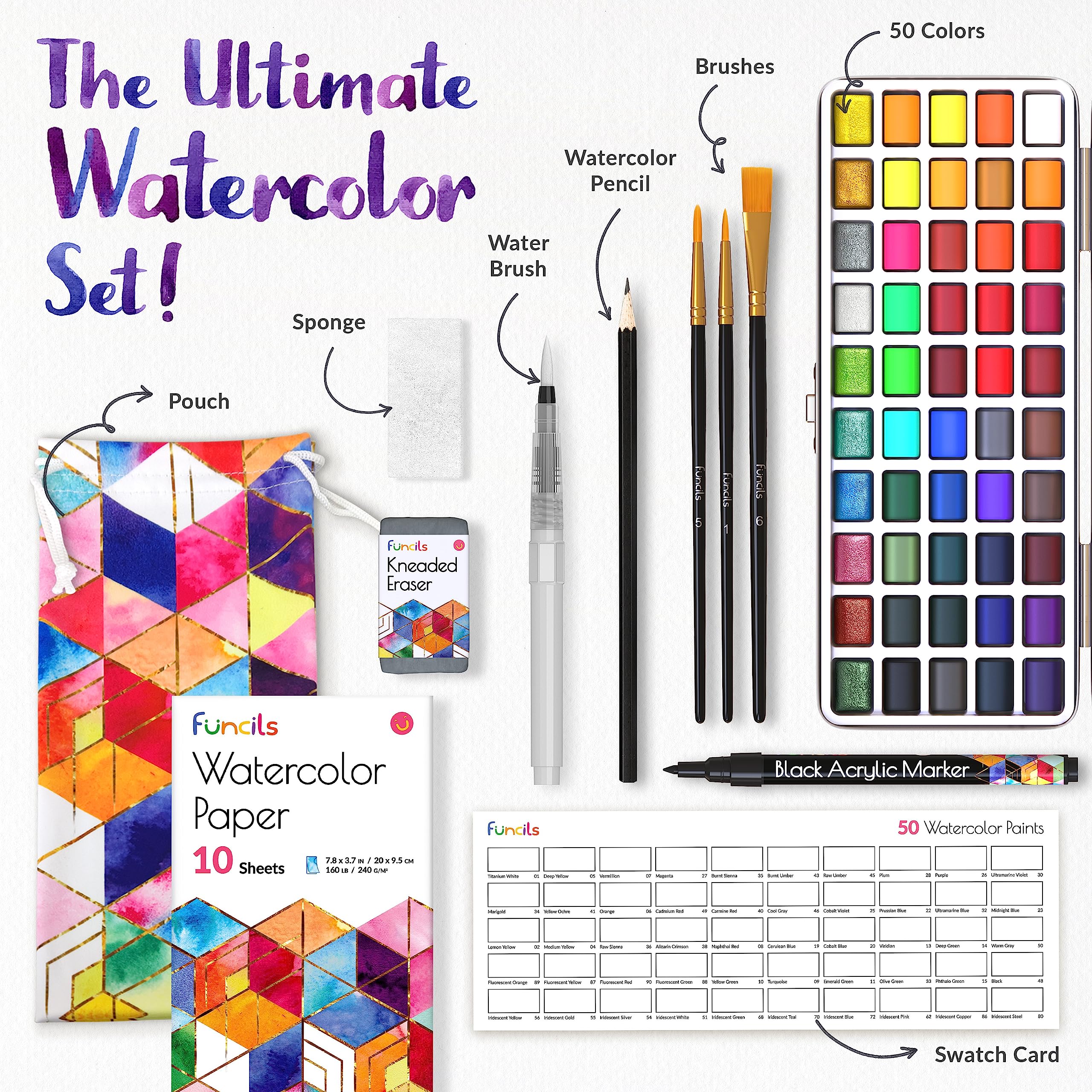 Search & Find Watercolor Painting Activity Set Bundle