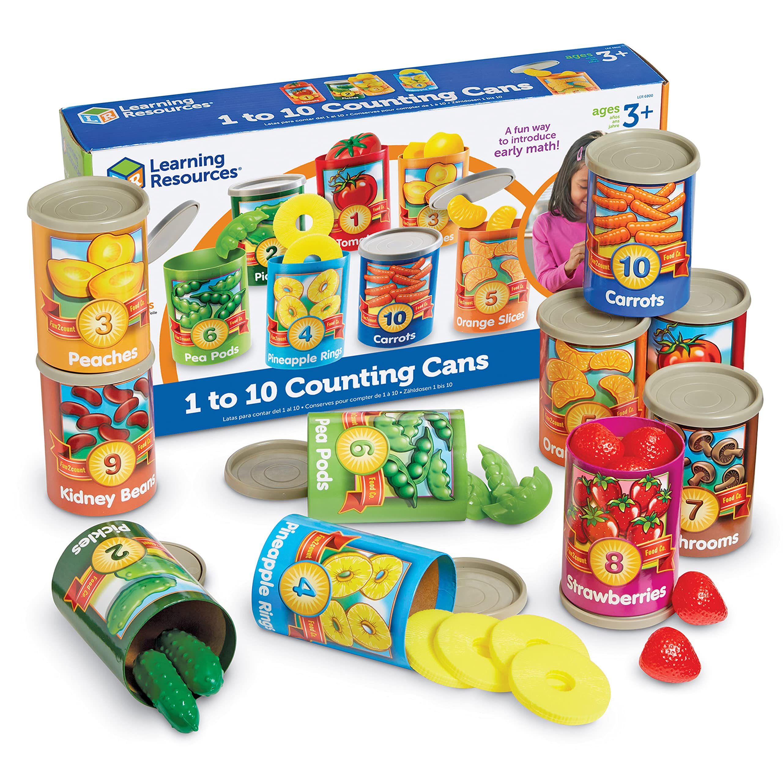 Learning Resources One-to-Ten Counting Cans Set