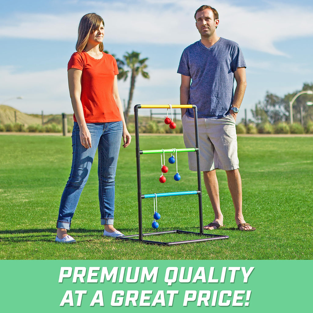 GoSports Ladder Toss Game Set with 6 Soft Bolo Balls